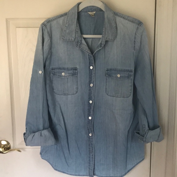 J. Crew Tops - J Crew Denim Button Down